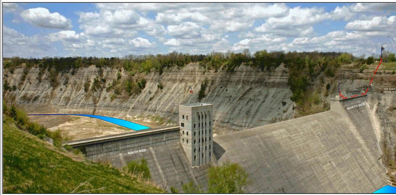 Mount Morris Dam DAS fiber design project, Livingston County, New York